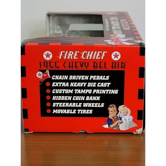 Texaco Fire Chief Black 1955 Chevy Bel Air Diecast Pedal Car By Gearbox #A67 - Picture 2 of 11